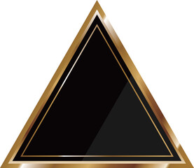 高級感のある三角形フレーム　ブラック＆ゴールド