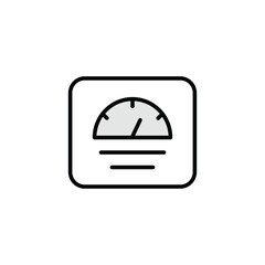 Fototapeta premium Weight Scale icon design with white background stock illustration