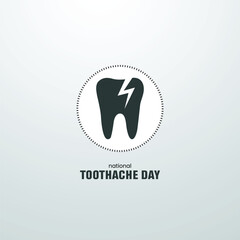 National Toothache Day. Toothache vector illustration. 