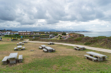 Sea landscape with clouds