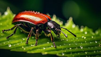 Naklejka premium The beauty of an insect was captured by nature in a macro view.