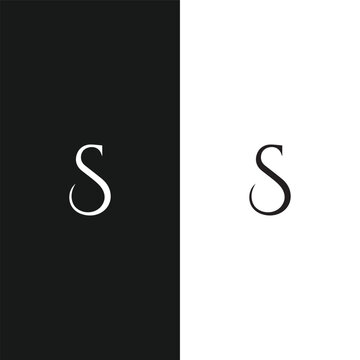 S letter logo, Letter S logo, S letter icon Design with black background. Luxury S letter 