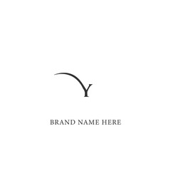 Y letter logo, Letter Y logo, Y letter icon Design with black background. Luxury Y letter 