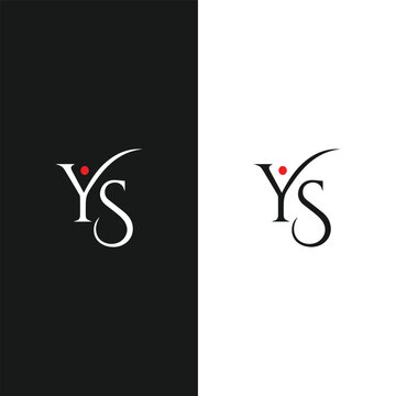 YS logo. Y S design. White YS letter. YS, Y S letter logo design. Initial letter YS linked circle uppercase monogram logo. Y S letter logo vector design. 