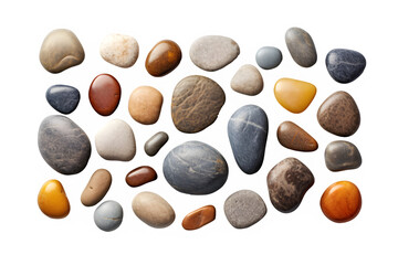 Fototapeta na wymiar set of stones isolated on transparent background ,collection stones png ,generative ai