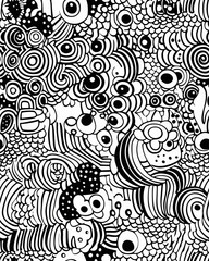 Doodle Seamless Graphic Scalable SVG File -  Unique Niche Design - Digital Download for Versatile Use - A4