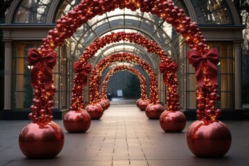 Obraz premium hristmas decorative arch decorated