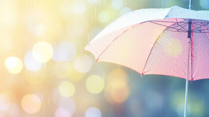 Fototapeta na wymiar Colorful umbrella with bokeh background - vintage effect style pictures