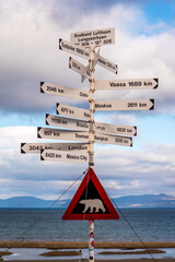 Longyearbyen Signpost outside the airport