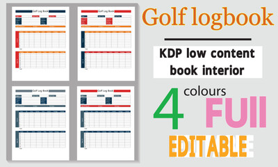 Golf  Score card and logbook.