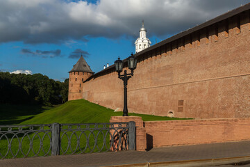 The Monument Millennium of Russia (1862) in the Kremlin of Veliky Novgorod on a sunny October...
