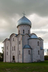 The Monument Millennium of Russia (1862) in the Kremlin of Veliky Novgorod on a sunny October morning. Russia