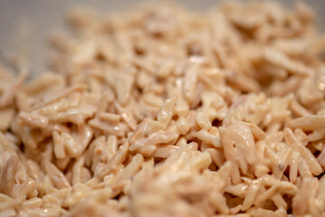 Almond slivers covered in white chocolate