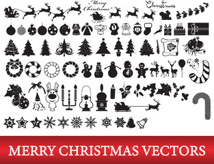 merry Christmas vector collections, merry Christmas vectors