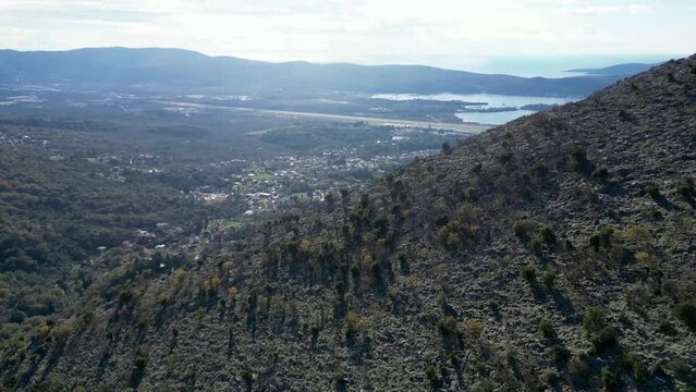 Drone view of the green Montenegro mountains