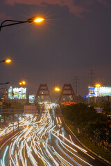 June 8, 2022: Binh Loi Bridge on Pham Van Dong Street, Binh Thanh District, Ho Chi Minh City, Vietnam