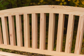 English style bench garden made of handmade solid wood.