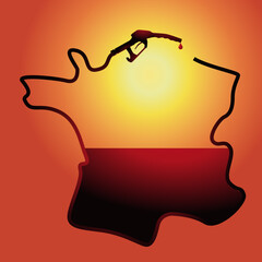 Concept des réserves de pétrole et de la consommation des énergies fossiles en france, face au dérèglement climatique.