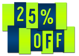 Discount Twenty Five Percent Off Blue Green Boxes Group 