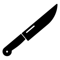 Kitchen knife icon for slicing food ingredients