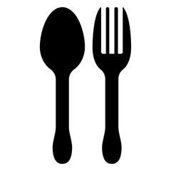 Spoon and fork icon for dining and restaurant