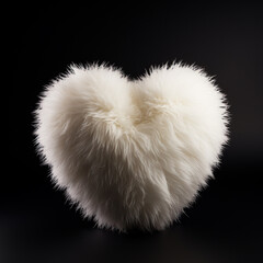 A heart-shaped plush toy, soft and cuddly, embodying comfort, affection, and the adorable warmth of love in a huggable and charming form.