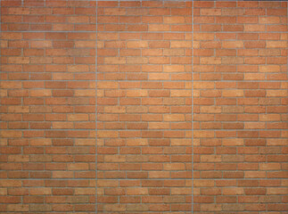 Red brick wall texture background with grid.