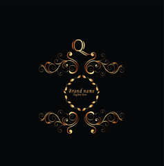 Creative Initial letter Q logo design with modern business vector template. Creative isolated Q monogram logo design