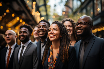 Fototapeta premium Beautiful Portrait of Young Professionals in the City