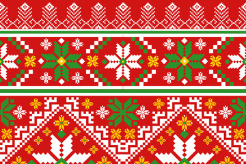 Traditional ethnic,geometric ethnic fabric pattern for textiles,rugs,wallpaper,clothing,sarong,batik,wrap,embroidery,print,background, illustration,christmas,new year,santa 