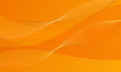 yellow orange lines wave curves with smooth gradient abstract background