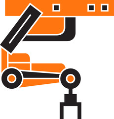 Industrial Robot Arm Icon