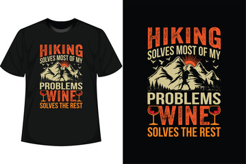 Hiking T-shirt Design vector
