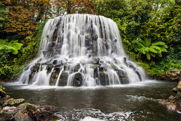 The Waterfall in Iveagh Gardens designed in mid-19th century by Ninian Niven, Dublin, Ireland