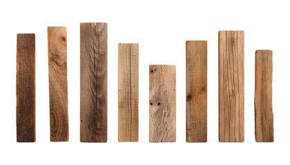 wooden boards splash isolated on transparent background cutout
