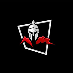 Spartan Warrior Helmet - Sparta Mask logo design, suitable for your design need, logo, illustration, animation, etc.