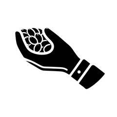 roasted coffee beans vector