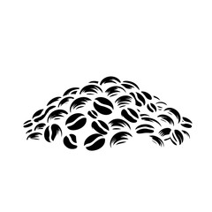 roasted coffee beans vector