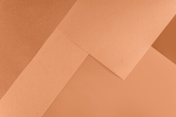 Demonstrating color of the year 2024. Pastel beige colored background with copy space showing...