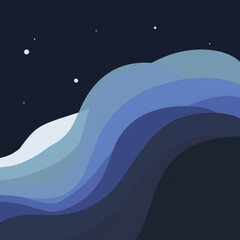 Clouds and ocean waves background design