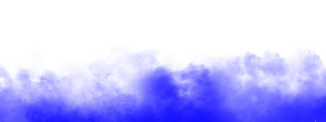 Blue color smoke fog on isolated background. Texture overlays. Design element. vector cloudiness, Template fog. Vector illustration