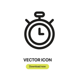 Deadline icon vector. Linear-style sign for mobile concept and web design. Deadline symbol illustration. Pixel vector graphics - Vector.	
