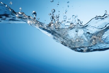 A blue background with water splashing out of it