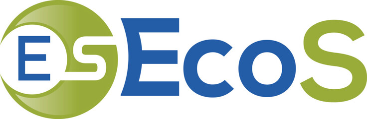 ES letter logo in round shape