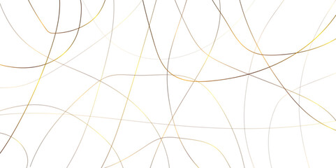 Random chaotic lines. Golden scribble art image idea. Vector illustration - obrazy, fototapety, plakaty