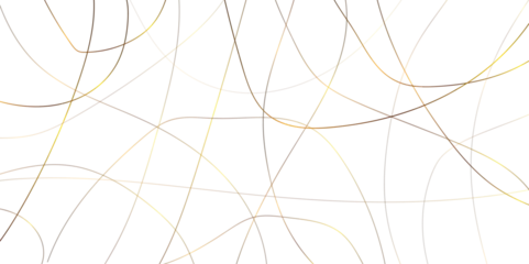 Fotobehang Random chaotic lines. Golden scribble art image idea. Vector illustration © Mst