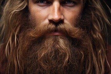 detailed image of a mans beard, showcasing individual hair strands