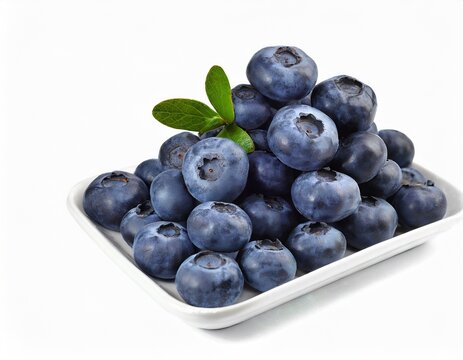 Isolated Photo of blueberries infront of white background