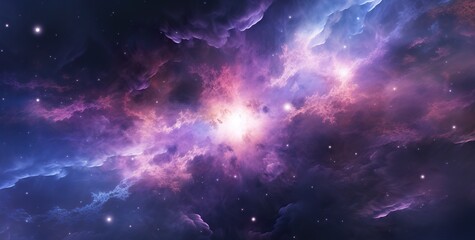 colorful outer space with shiny stars and nebulas, colourful cosmos with galaxies and constellations background