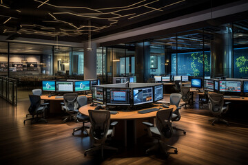 Fototapeta premium Analyze current trends in cryptocurrency trading and their impact on the financial market. interior of airport